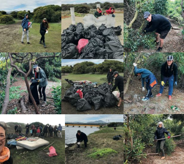 Limpieza en la desembocadura del humedal Mantagua